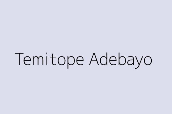 Temitope Adebayo